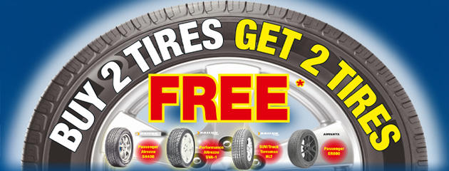 Buy 2 Tires Get 2 Tires Special